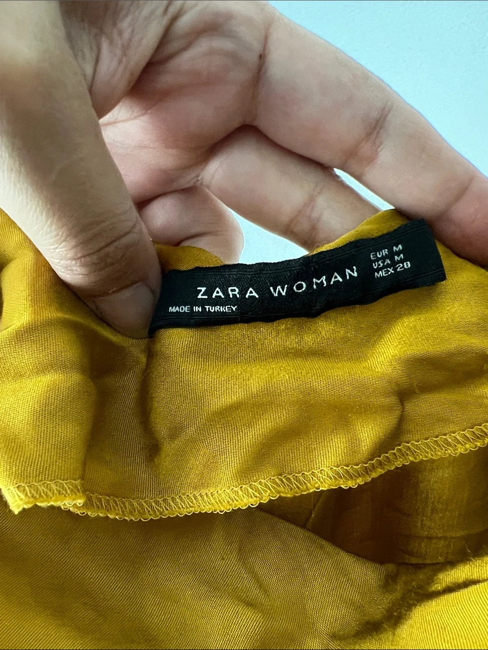 Zara Mustard Yellow Slip Midi Dress M